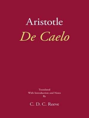 cover image of De Caelo